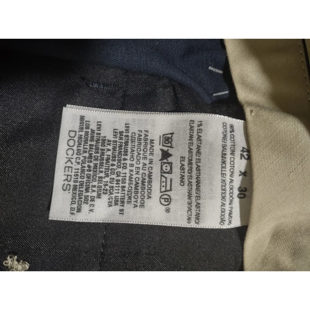 Dockers D3 Classic Fit Pleated Dress Pants Men's 42x30 Navy Blue NWT